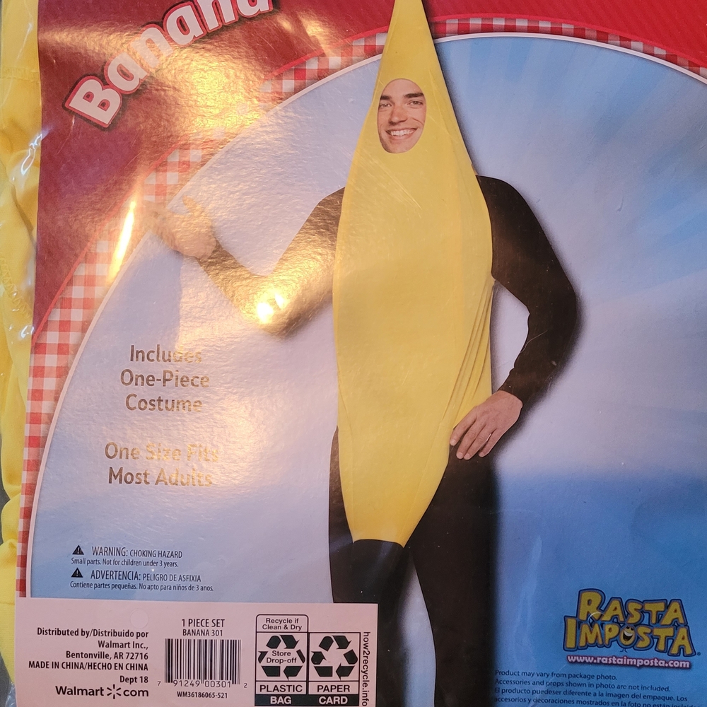 Banana Costume Adults - Yellow